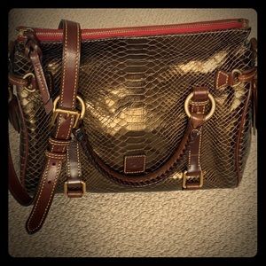 A gorgeous metallic leather Dooley & Bourne bag.